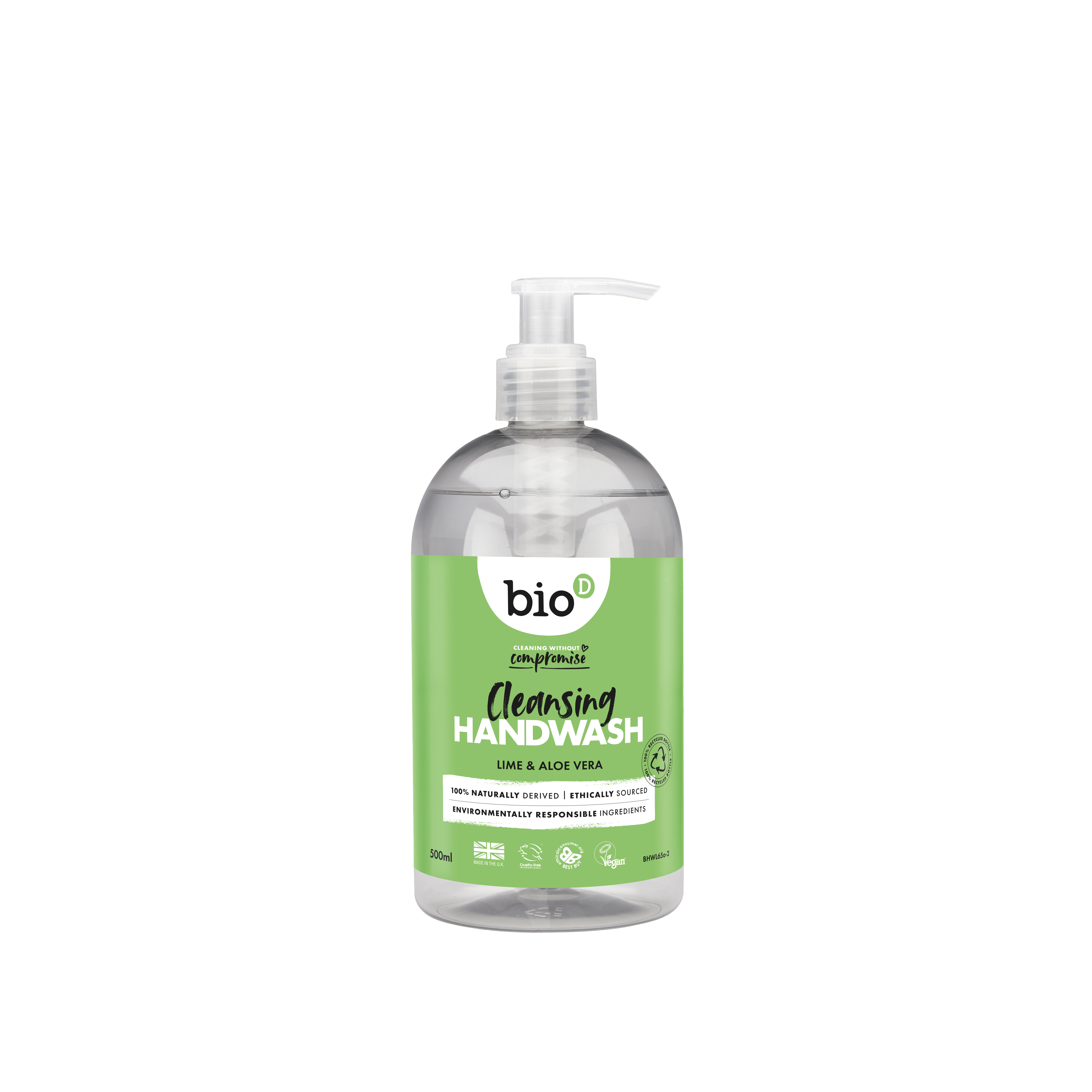 Bio-D Sanitising Hand Wash Lime and Aloe Vera 500mls