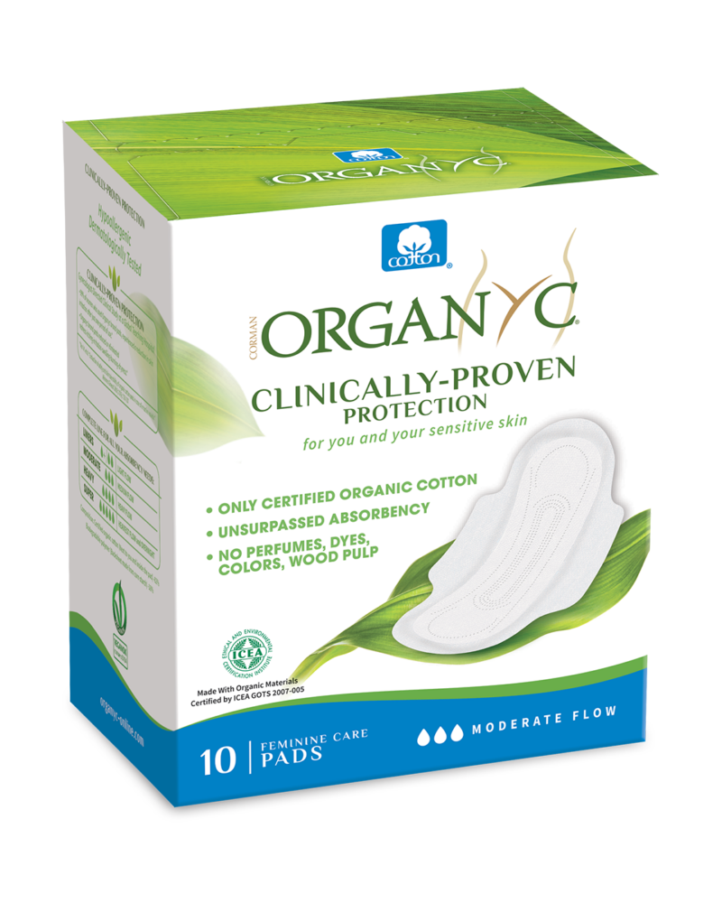 Organyc Sanitary Napkin Day Moderate Flow with Wings