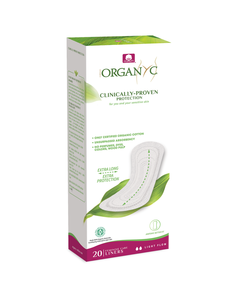 Organyc Pantyliners MAXI FLAT (in carton box, no pouch)