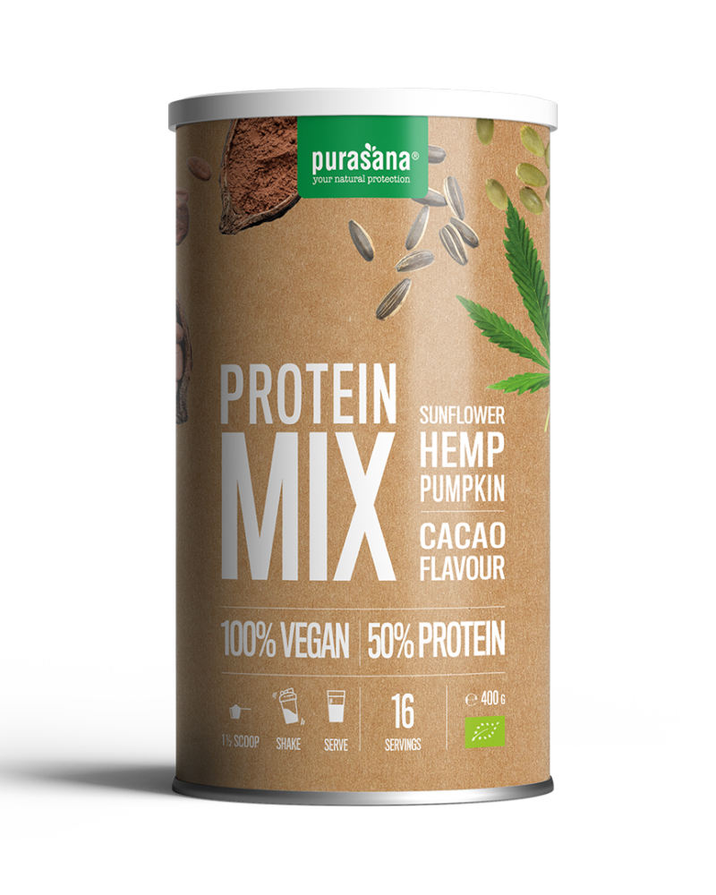 Purasana Vegan protein mix pumpk/sunfl/hemp -cocoa 400gr