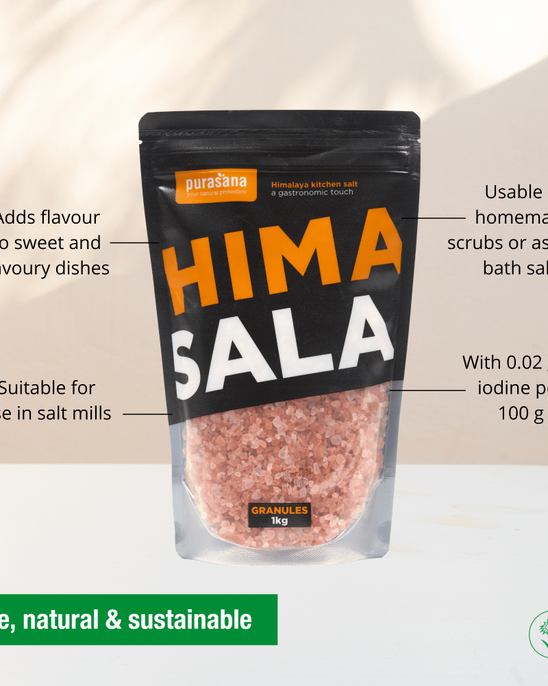 Purasana Himasala Coarse Kitchen Salt bag 1000gr - Image 2