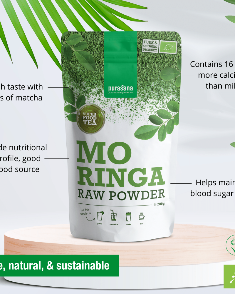 Purasana Moringa SUPER FOOD 200gr BE-BIO-02 - Image 2