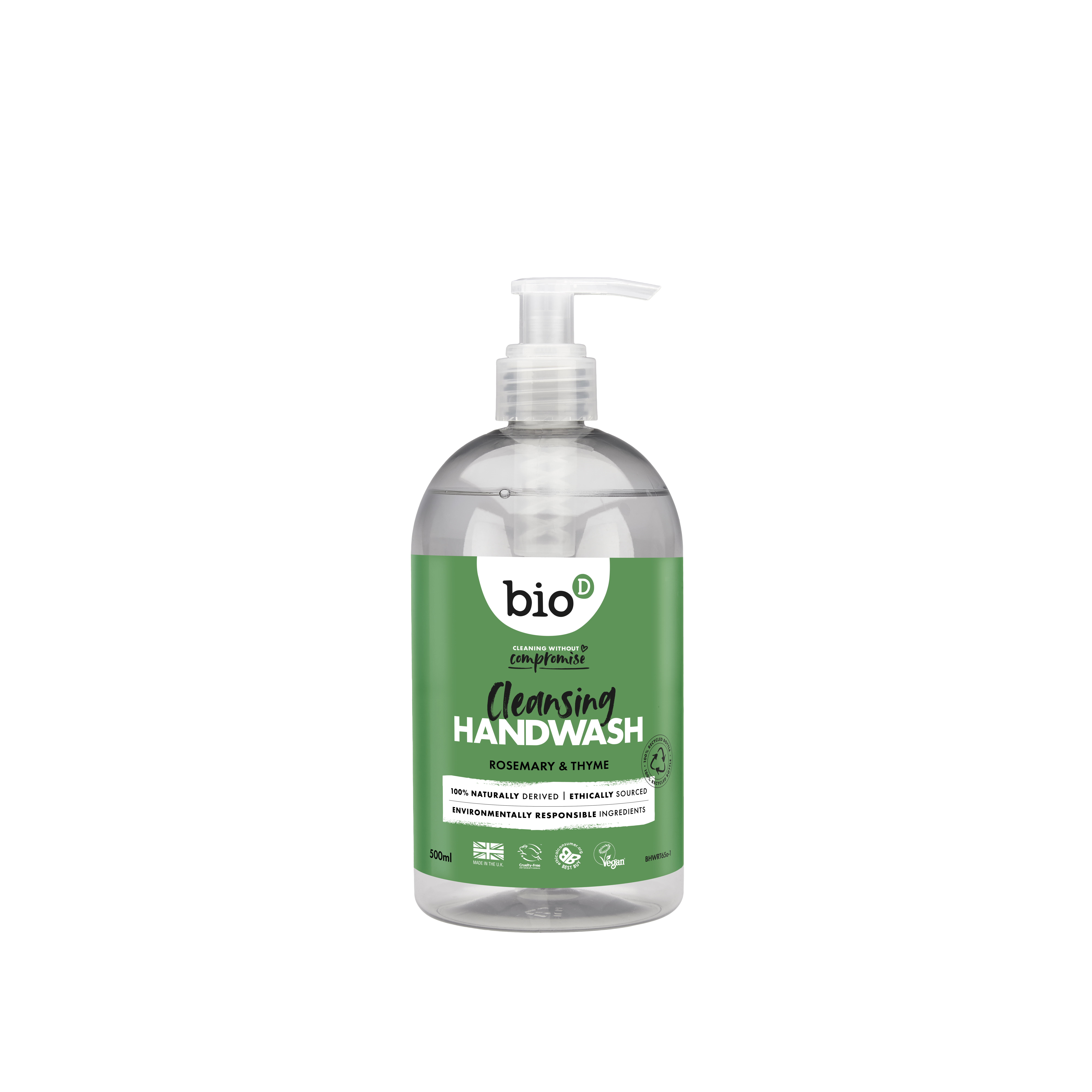 Bio-D Sanitising Hand Wash Rosemary & Thyme 500mls