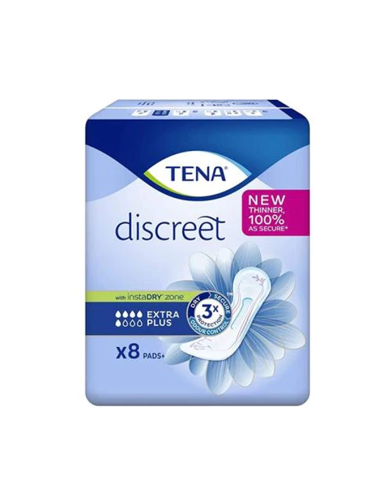 TENA LADY DISCREET PADS EXTRA PLUS 8 5 DROPS X 8