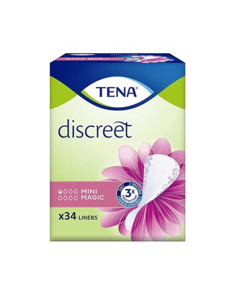 TENA LADY DISCREET LINERS MINI MAGIC 0.5 DROPS X 34