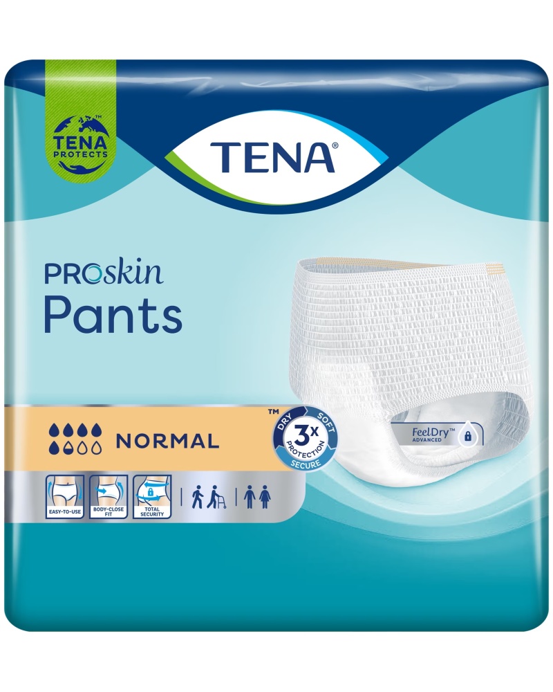 TENA PANTS PROSKIN NORMAL MEDIUM 5.5 DRPS X18