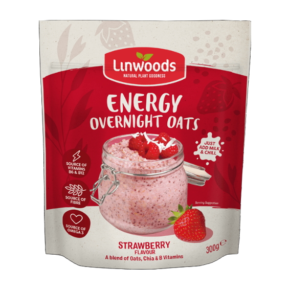 Our STRAWBERRY ENERGY OVERNIGHT OATS are a blend of oats