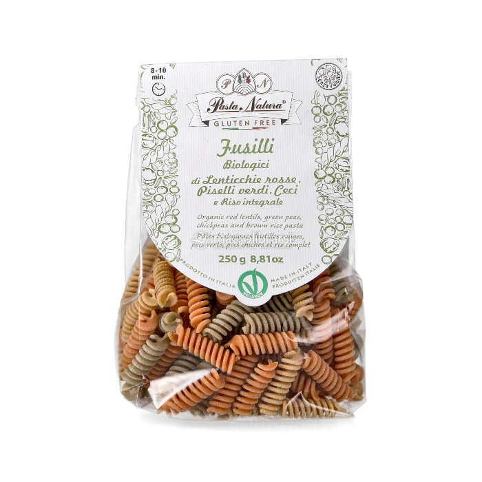 Pasta Natura Tricolour Organic Gluten-Free Pasta - Fusilli 250g