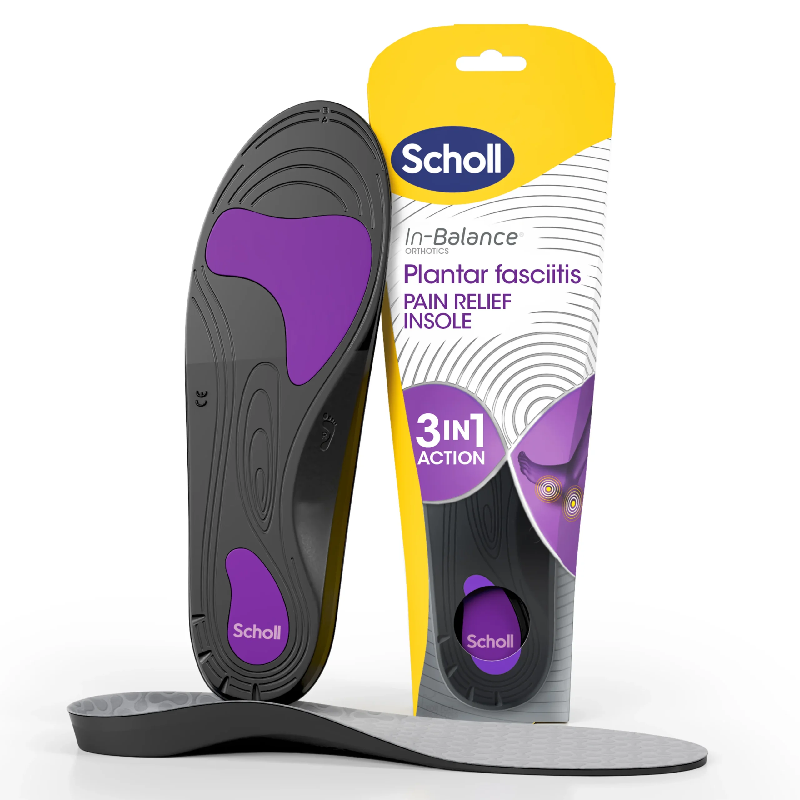 Scholl Plantar Fasciitis Pain Relief Insoles – Medium