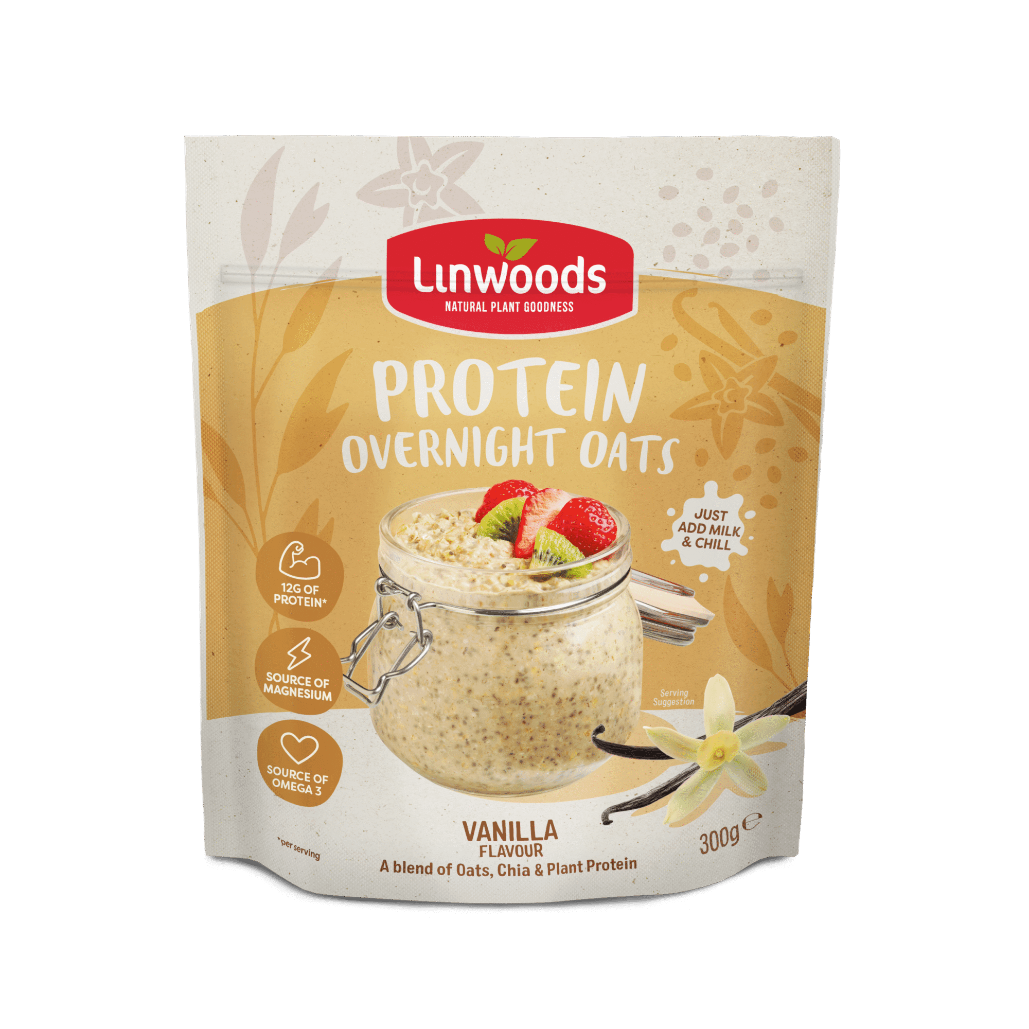 Linwoods Protein Overnight Oats - Vanilla 300g