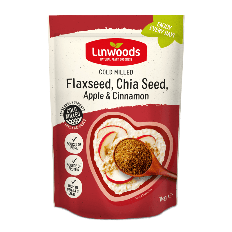 Linwoods Milled Flax, Chia Seed, Apple & Cinnamon 1KG